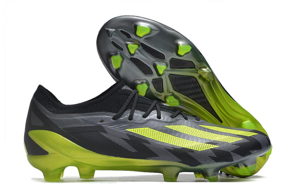 Adidas X Crazyfast.1 FG Firm Ground Soccer Cleats - Black/Green