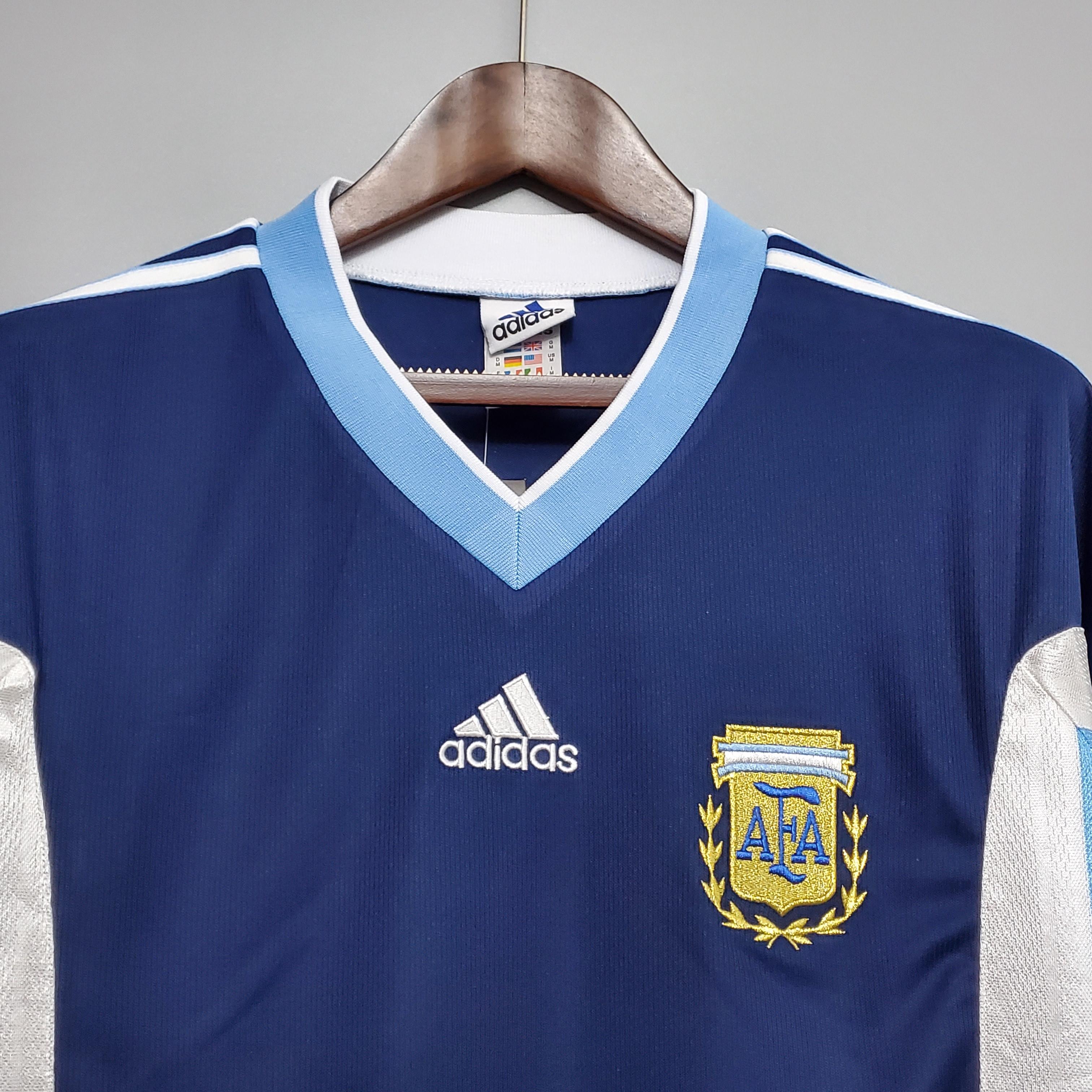 Argentina 1998 World Cup Retro Away Jersey Men Adult –